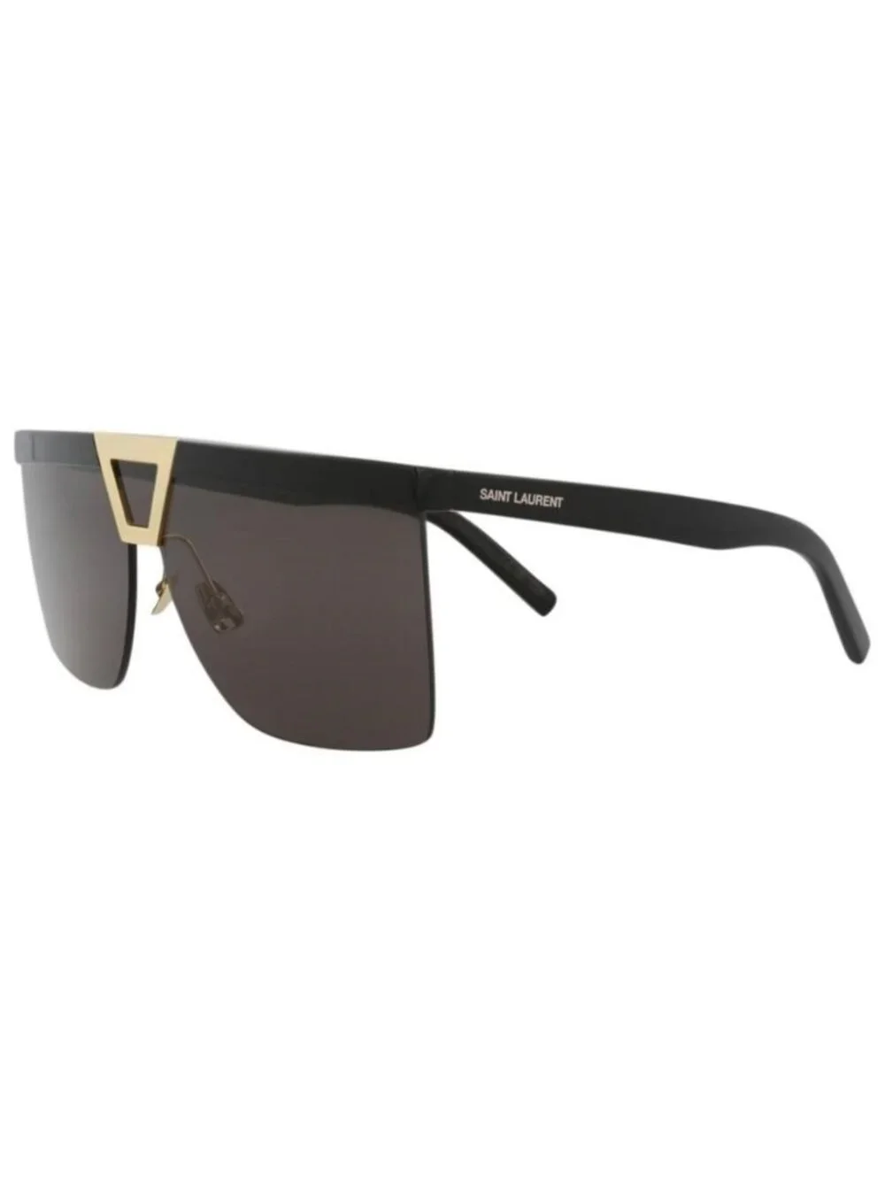 New Saint Laurent Womens Shield/Wrap Black Black Black Fashion Designer Sunglass